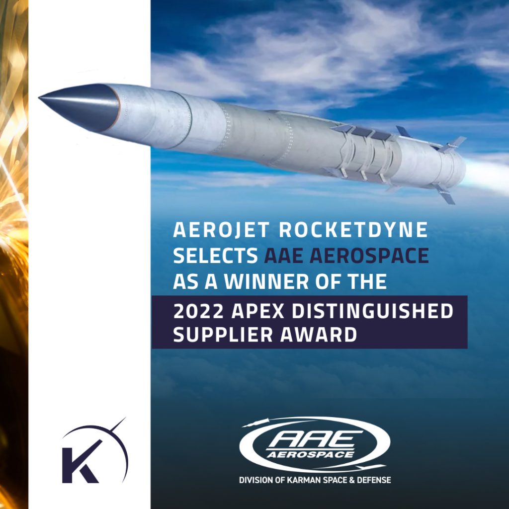 karman aae apex award aerojet rocketdyne